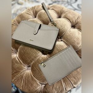 Tan 2 pcs wristlet set